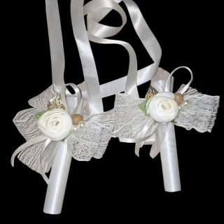 сватбен комплект екрю и златно 